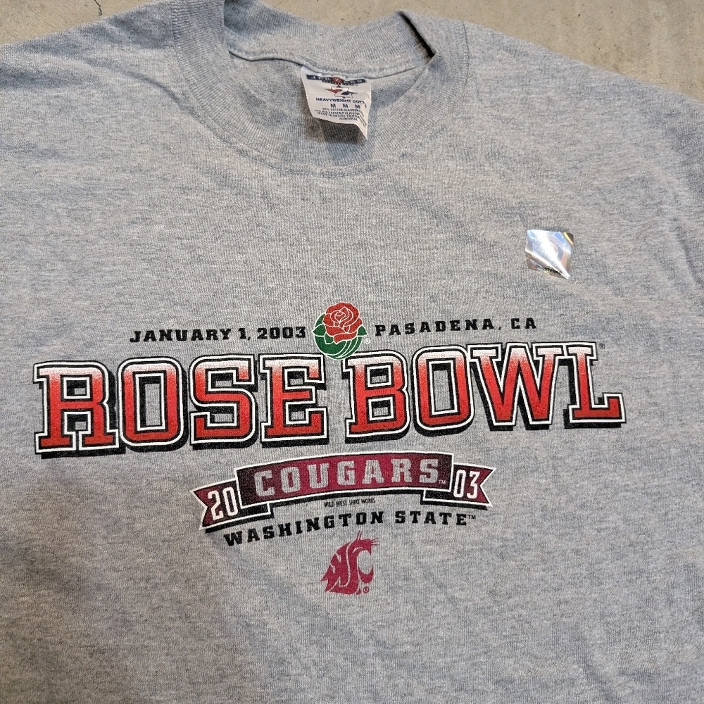 NWOT Jerzees 2003 WSU Rose Bowl Short Sleeve Tee Washington State - Picture 3 of 7